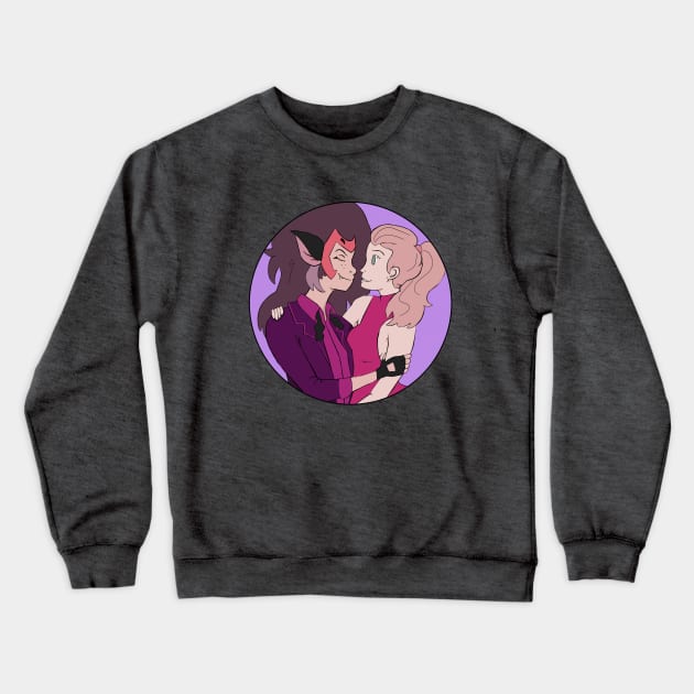 She Ra and Catra Crewneck Sweatshirt by AmyNewBlue